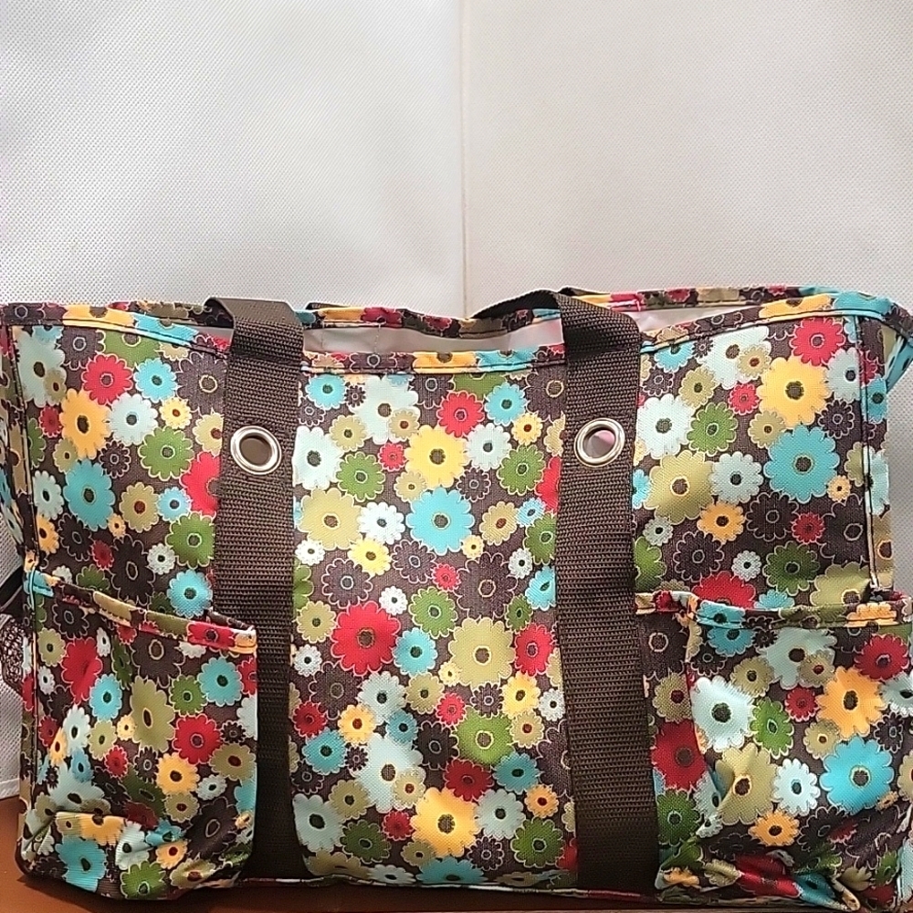 THIRTY ONE FLORAL MEDIUM ALL IN ONE TOTE BAG - Picture 2 of 5